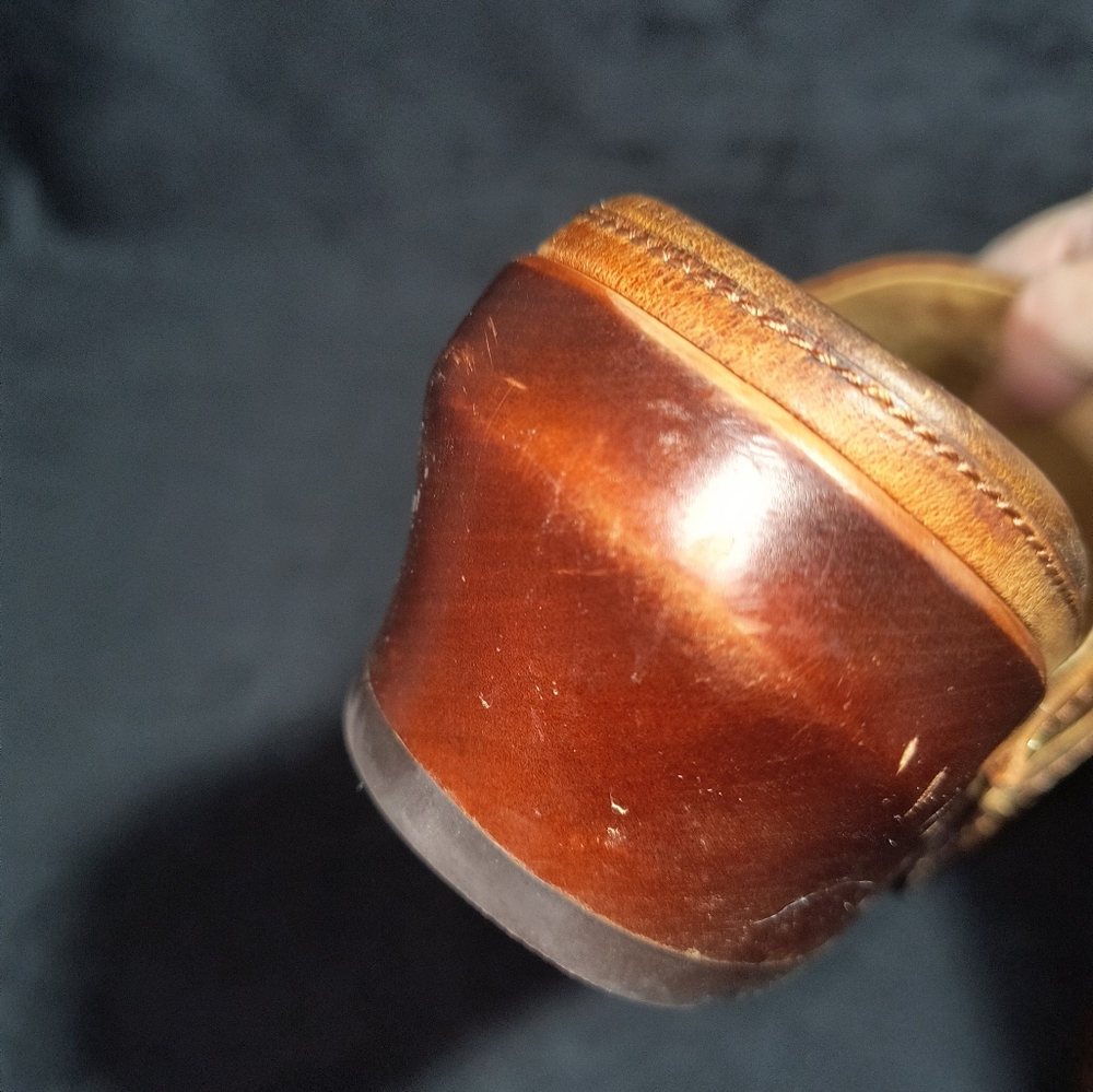 Frye Brown Leather Clogs with Brass Buckle - Picture 12 of 15